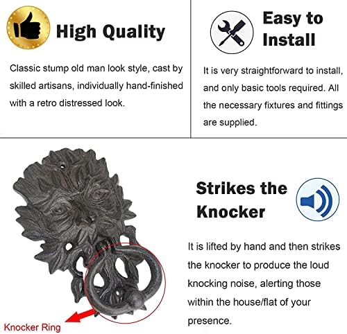 Vintage Iron Door Knocker Front Door Decor