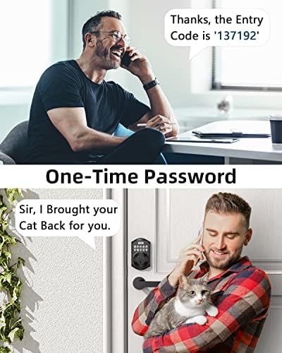 Fingerprint Door Lock with Keyless Entry - Easy Setup Matte Black