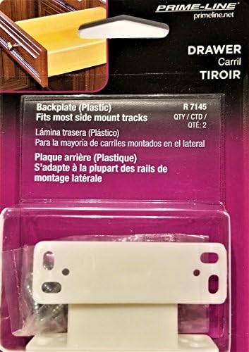 Prime Line R7145 Drawer Track Back Plate - Durable and Easy to Mount