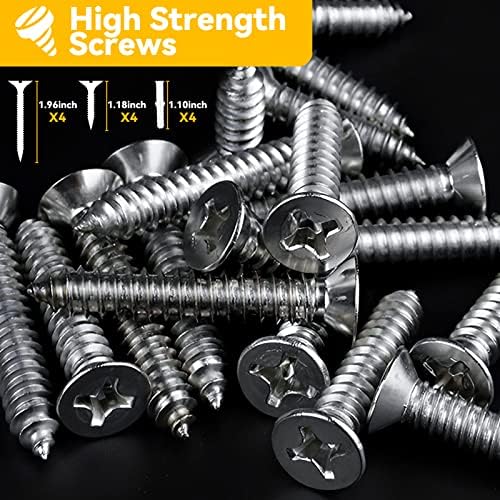 Rerishom 2-Pack Door Lock 800 lbs Withstand Extra Security with 8 Screws and Child-Proof Design