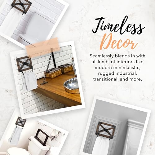 Rustic Farmhouse Towel Ring for Bathroom