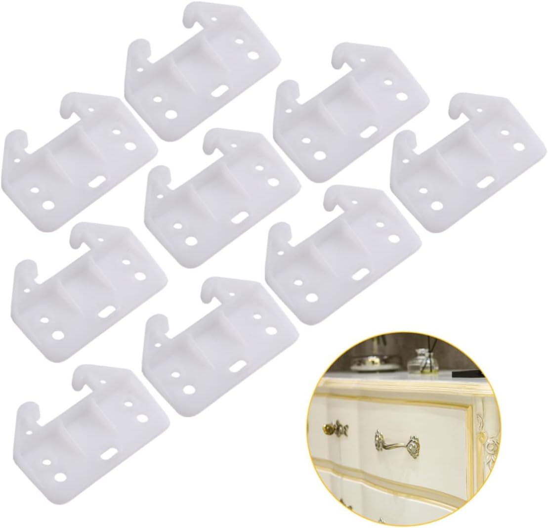 Gadpiparty 7 Holes White Drawer Track Guide for 100 Pack - Perfect for Drawers in Alto Betty Regulations