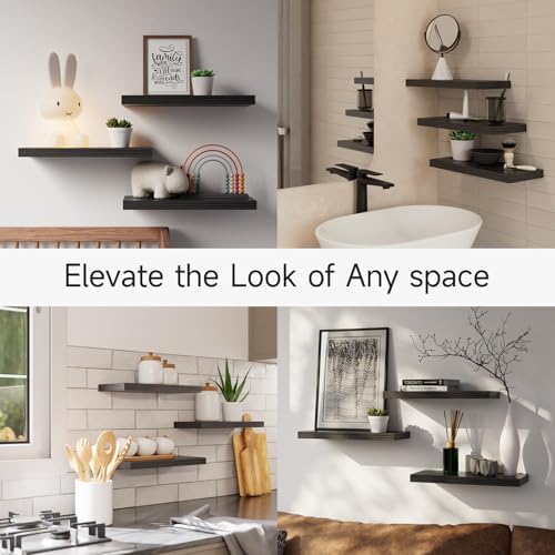 Rustic Floating Shelves for Home Decor and Storage
