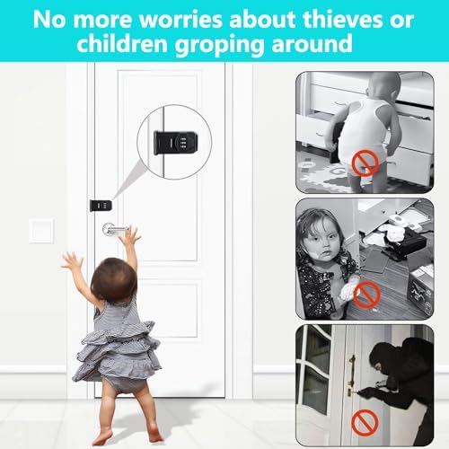 Enwomaty Bifold Door Lock - Combination Cabinet Lock Set of 2