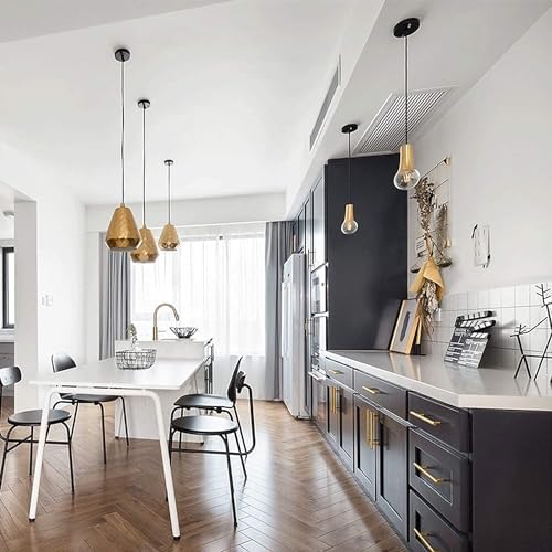 Haliwu 30-Pack Gold Cabinet Pulls with Brass Finish for Modern Home Decor