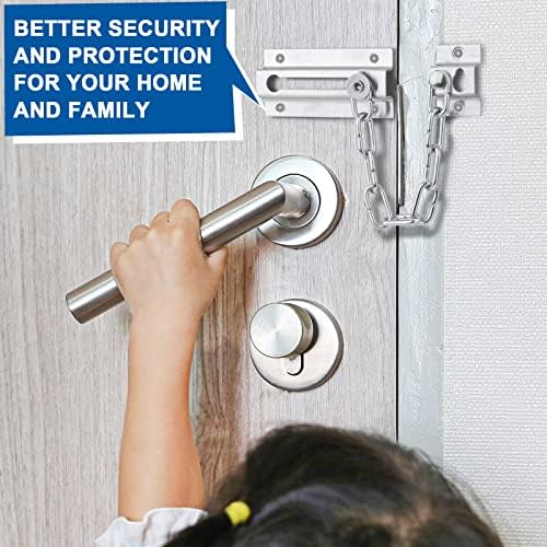 2-Package Door Chain Lock Stainless Steel Door Lock Set with 12 Screws