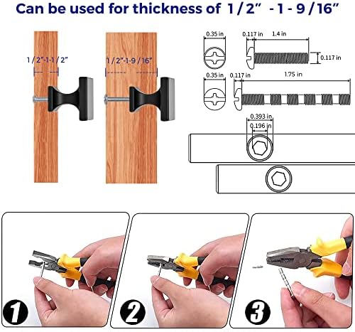 Ravinte 25-Pack Matte Black Cabinet Knobs for Drawers and Cabinets