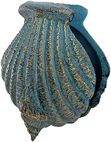 DECJANSliding Barn Door Knockers Rustic Green Shell-Shape Cast Iron Knockers for Cottage Home