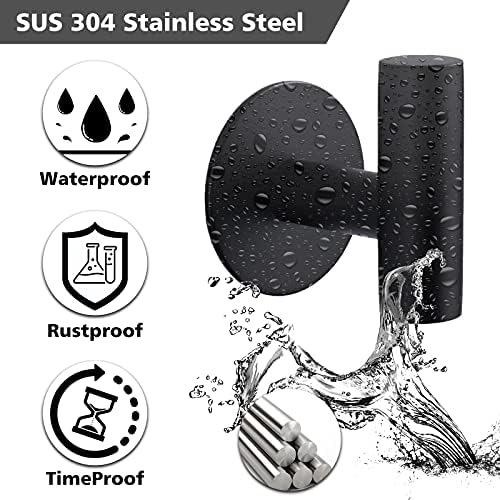 Adhesive Wall Hooks Stainless Steel Waterproof