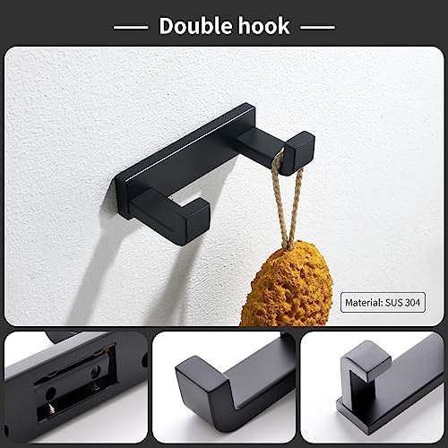 YACVCL 4-Piece Matte Black Bathroom Hardware Set 1