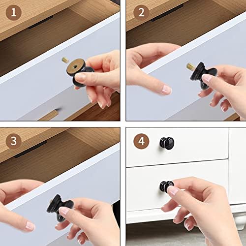 12-Piece Black Wood Dresser Knobs
