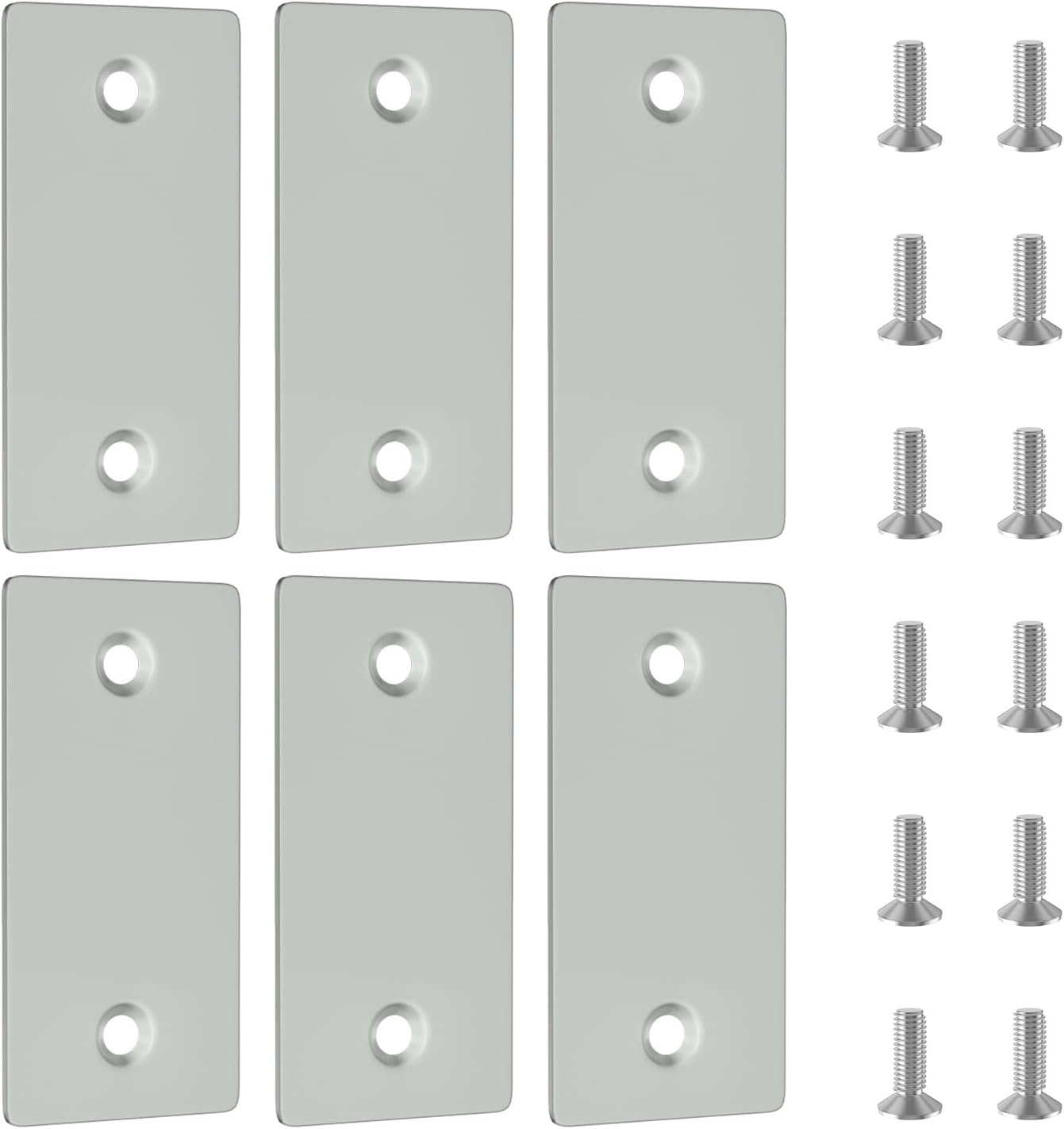 6Pack Door Edge Hole Filler Plate Door struck plate for Deadbolts Durable Replacement Home Security