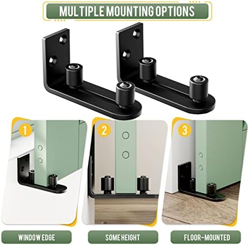 2-Piece Barn Door Guide with Dual Ball bearings Smooth Quiet and Durable by SMARTSMITH