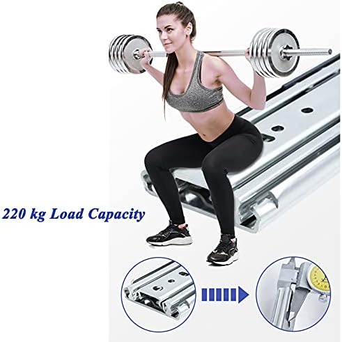 Durable 120Kg Capacity Lock Slide Rail for Cabinets