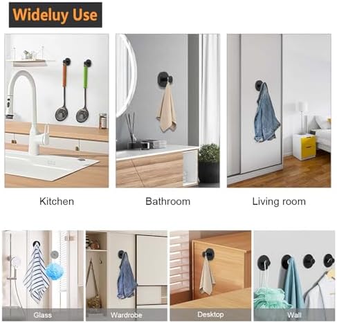 Sturdy Suction Cup Hooks for Towels Robes
