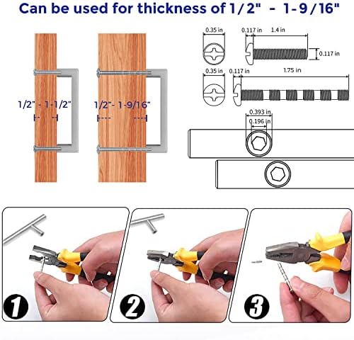 Ravinte 30-Piece Flush drawers Nickel Handles with 3-Inch Center to Center