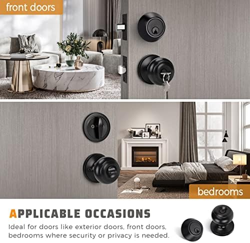 3-Piece Door Knob and Deadbolt Set with Keyed Entry