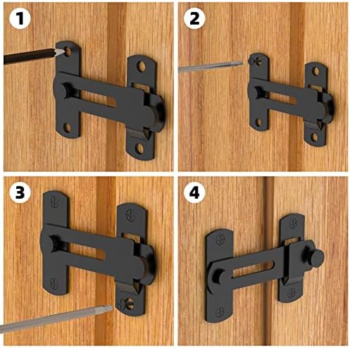 180 Degree Flip Barn Door Lock for Privacy and Safety