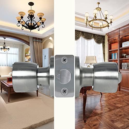 Adjustable Touch-Lock Door Knob with 3 Keys for Home