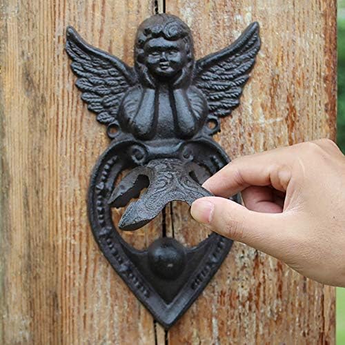 Small Lovely Angel Door Knocker Rustic Cast Iron