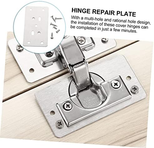 IWOWHERO Stainless Steel Hinge Cover Plate Kit for Doors Drawers and Furniture