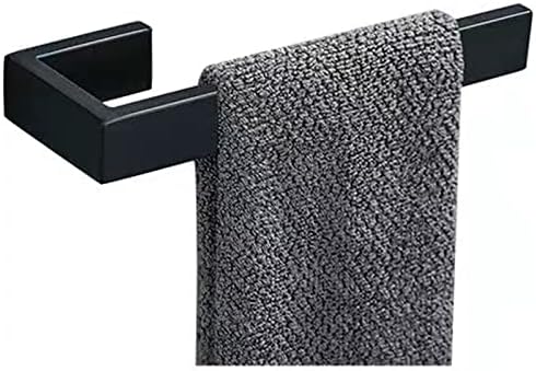 Thick Stainless Steel Towel Ring - Modern Matte Black Bathroom Towel Holder