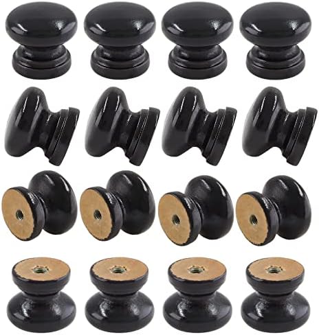 12-Piece Black Wood Dresser Knobs