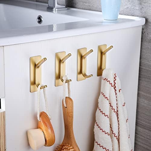 Taozun Gold Towel Hooks 4-Pack