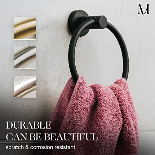 Stainless Steel Towel Ring Matte Black