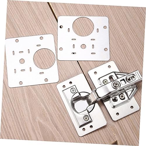 3-Piece Stainless Steel Cabinet Door Hinge Repair Plates with Screws