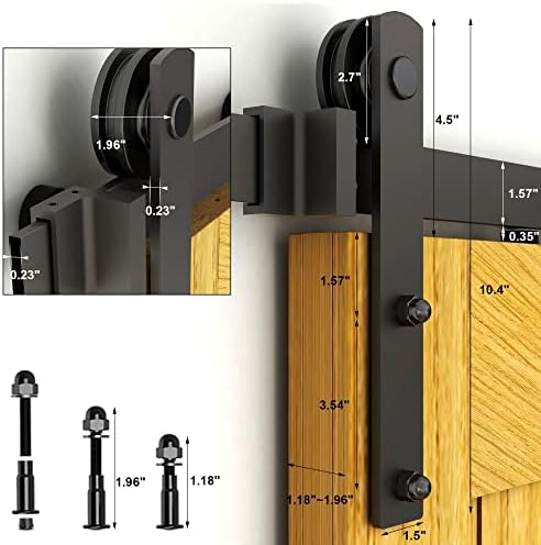 6FT Sliding Barn Door Hardware Kit