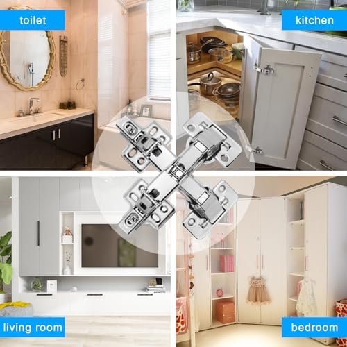 165-Degree 2-Piece Hinges for Cabinet Corners Kitchen Doors