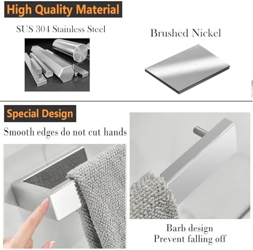 Modern stainless steel towel holder