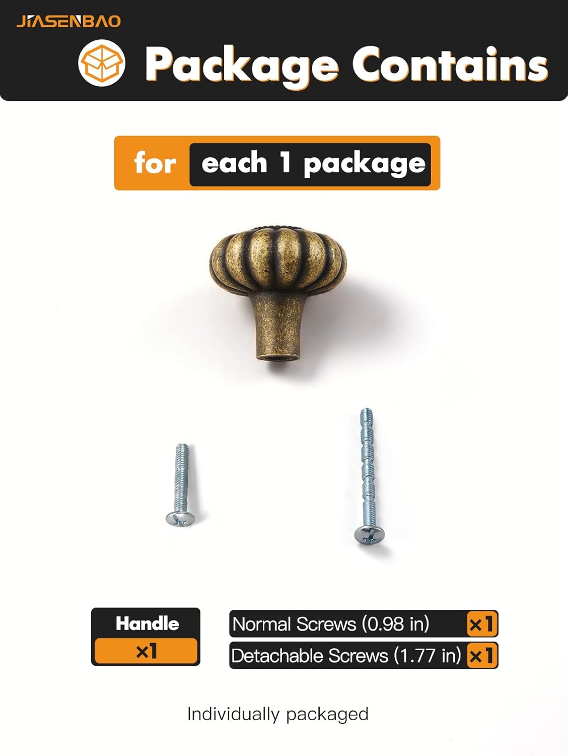 10-Piece Antique Brass Knobs - Uniquely Inspired by Pumpkins Durable and Versatile for Kitchen Bathroom and Closet