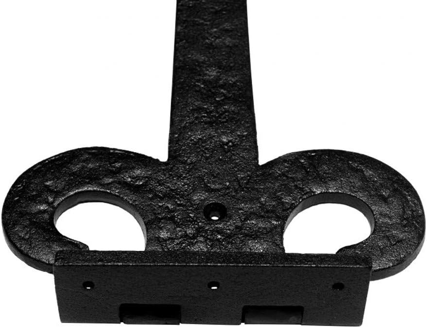 Renovators Supply Manufacturing Black Wrought Iron Fleur De Lis Hinges 18-Inch Pack of 4
