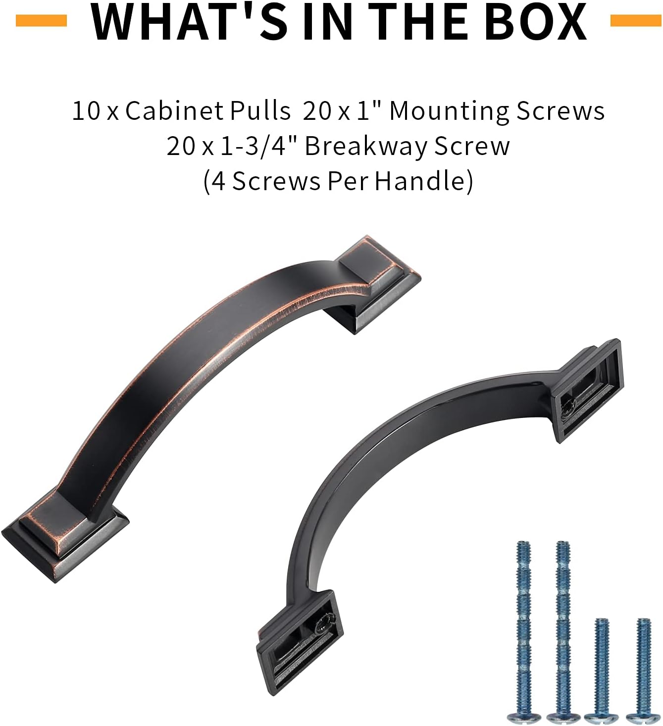 AOOTOCH 10 Pack 3 Inch Cabinet Pulls Oil Rubbed Bronze Handles Drawer Pulls for Kitchen Cabinet Cupboard