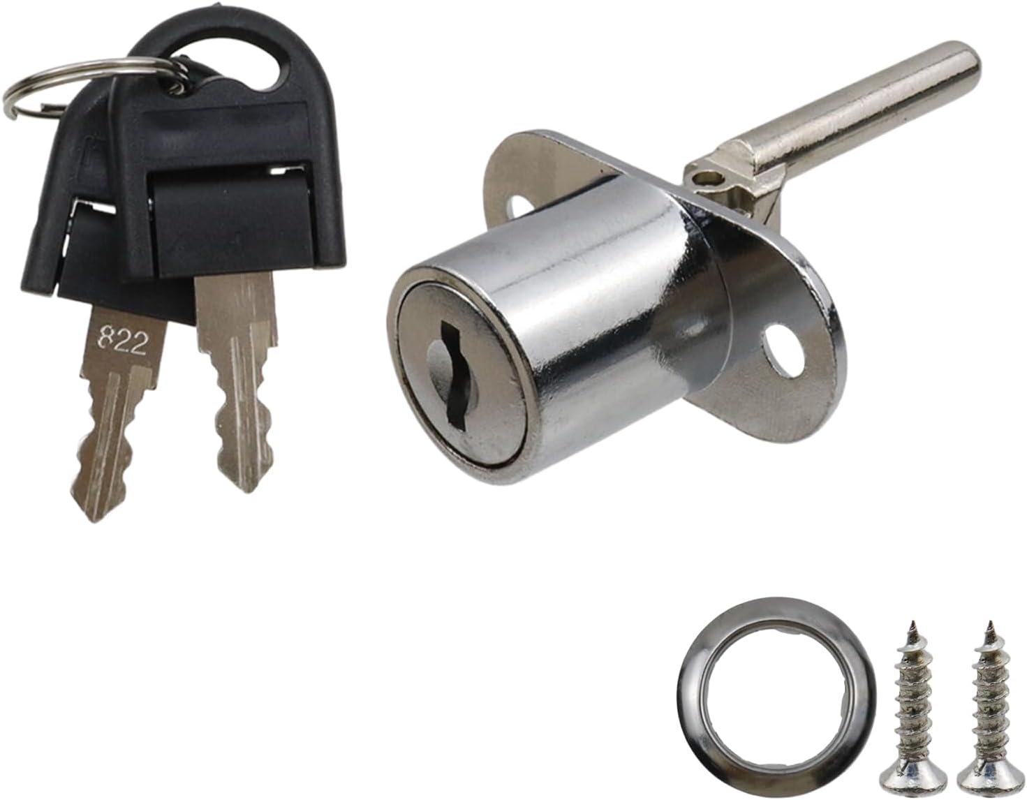 Bisbai 2-Piece Drawer Locks with Zinc Alloy Keys - Durable and Secure Desk Wardrobe Cabinets