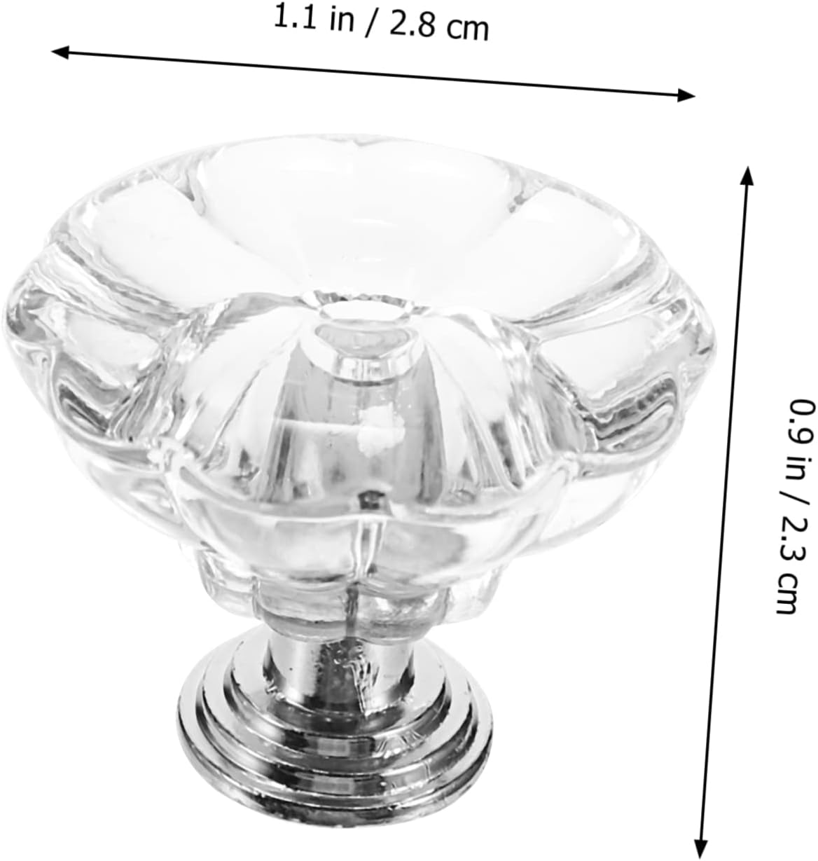 JojoFuny Luxury Crystal Door knobs 6-Piece Acrylic Door Knobs for Old or Damaged Handles