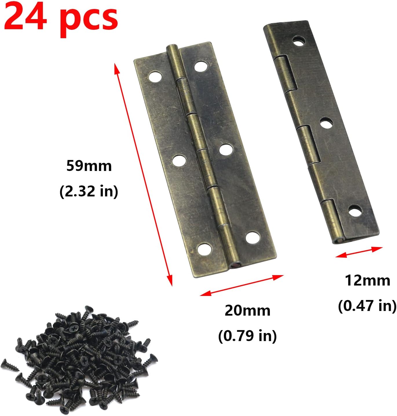 Get Strong Durable 24-Piece Folding Buffer Hinges Bronze ForCabriioty Doors More