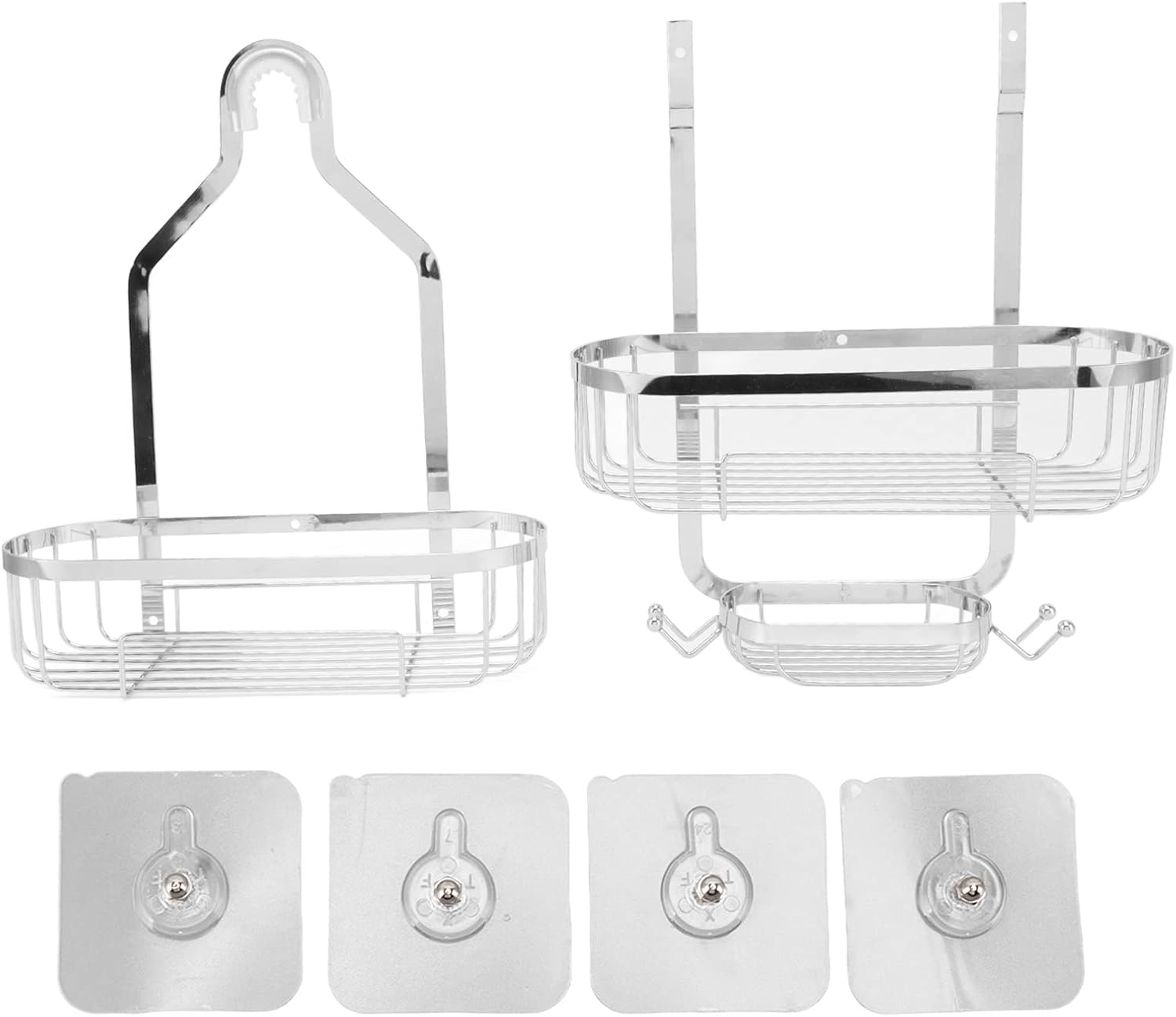 MIFDYUmetal iron wall mounted bathroom basket sturdy storage solution for ceramic tiles marble metal and glass surfaces