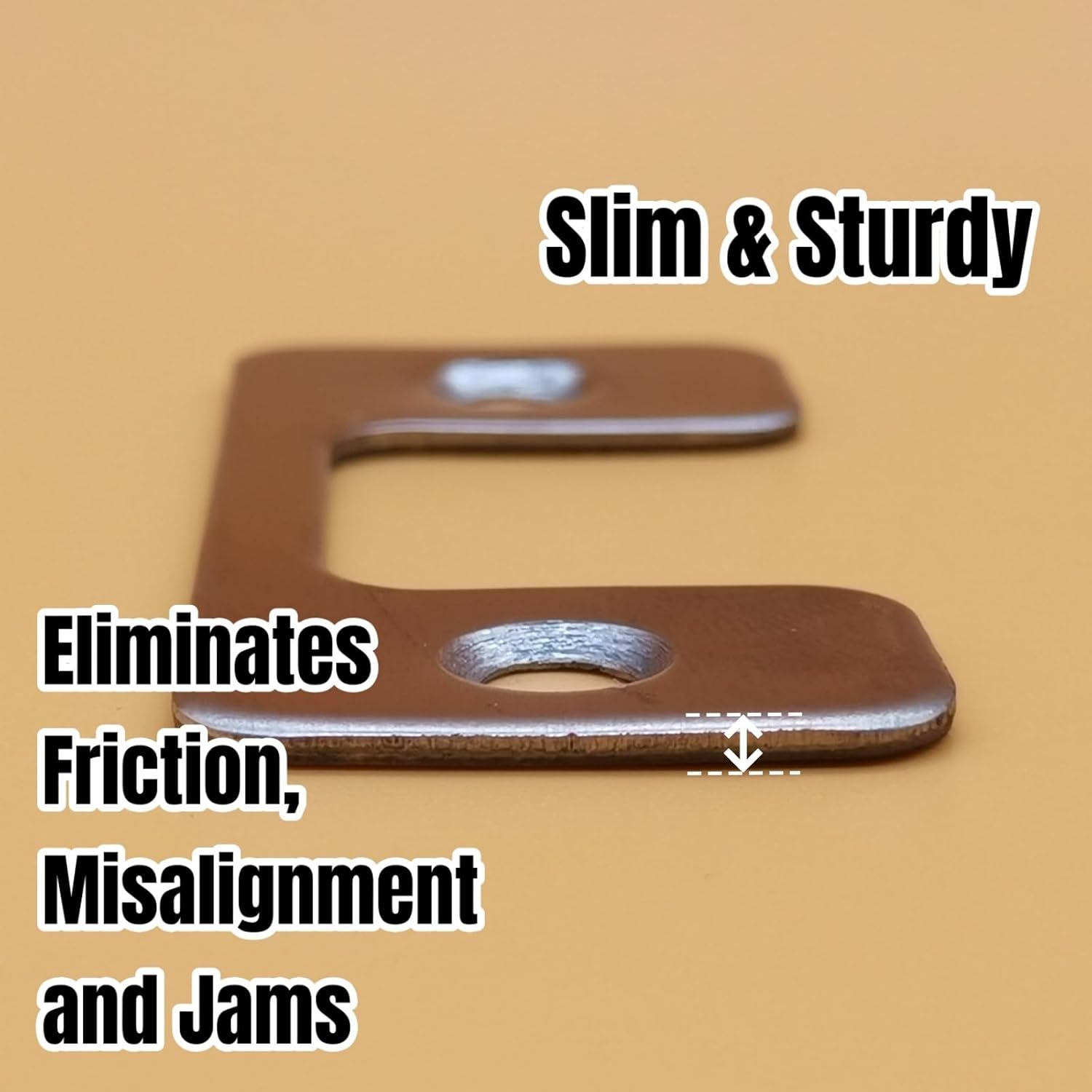 Adjustable Door Strike Plate for Home Rental Security 4PCS Set with Screws