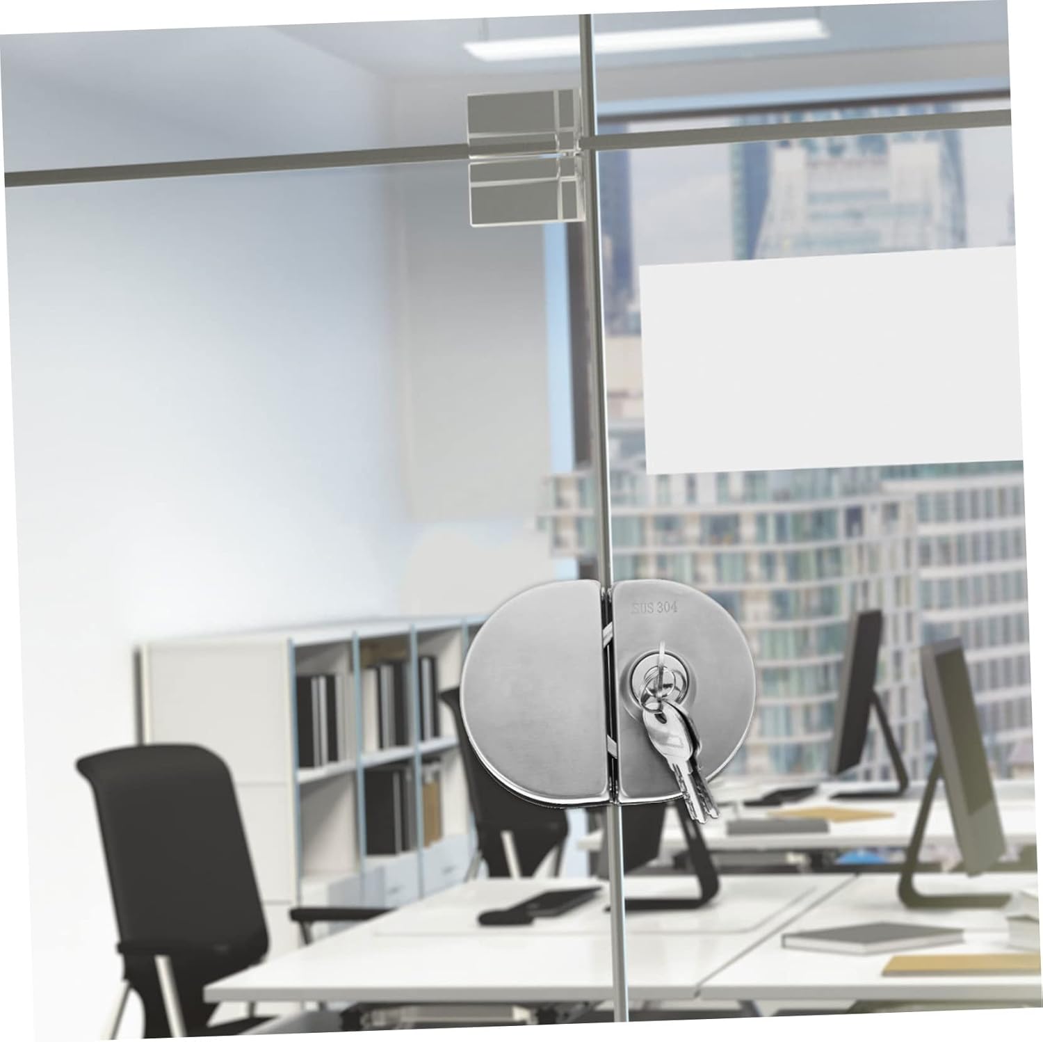 HOMSFOU Compact Weatherproof Surge Protection Lock Pin Bolts for Half-Round Double Door Locks and Cabinets