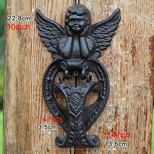 Small Lovely Angel Door Knocker Rustic Cast Iron