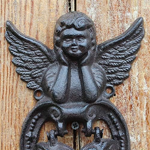 Small Lovely Angel Door Knocker Rustic Cast Iron