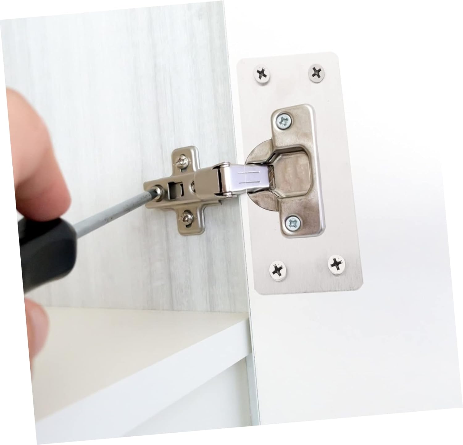 SOESFOUFU Cabinet Door Hinge Repair Kit 6-Piece Set screws for Wood Furniture Mending