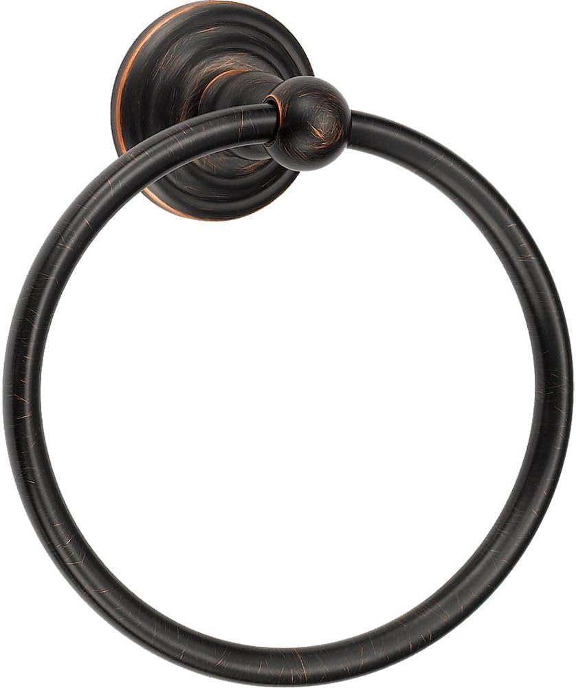 Designers Impressions 800 Series Oil Rubbed Bronze Towel Ring with Concealed Screw Mounting System