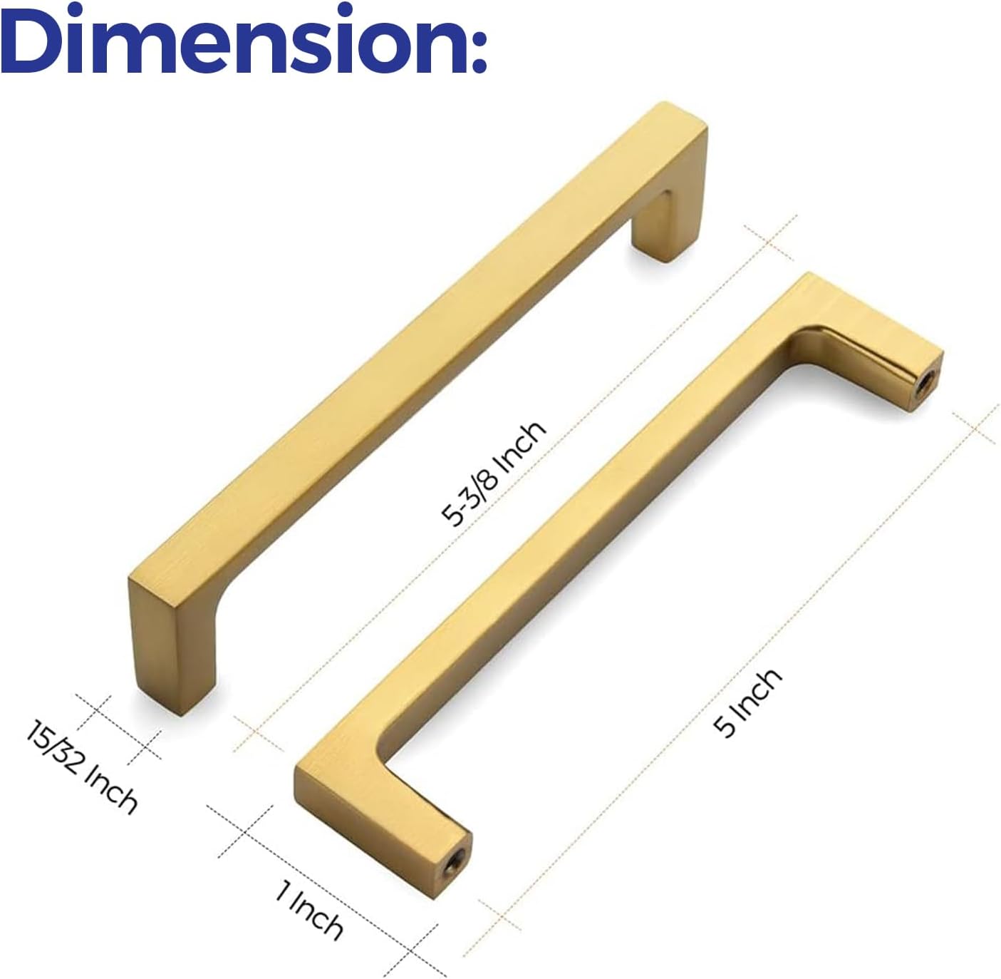 Sturdy 10-Pack Kitchen Cabinet Pulls Solid 5-Inch Brass Handles for statement kitchen designs