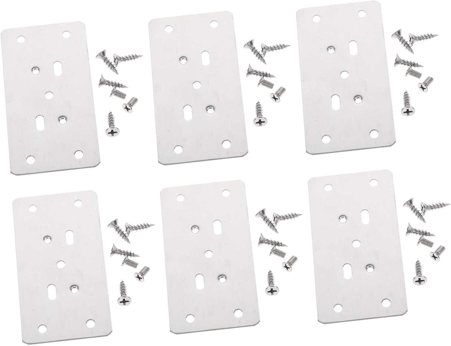 IWOWHERO Stainless Steel Hinge Cover Plate Kit for Doors Drawers and Furniture