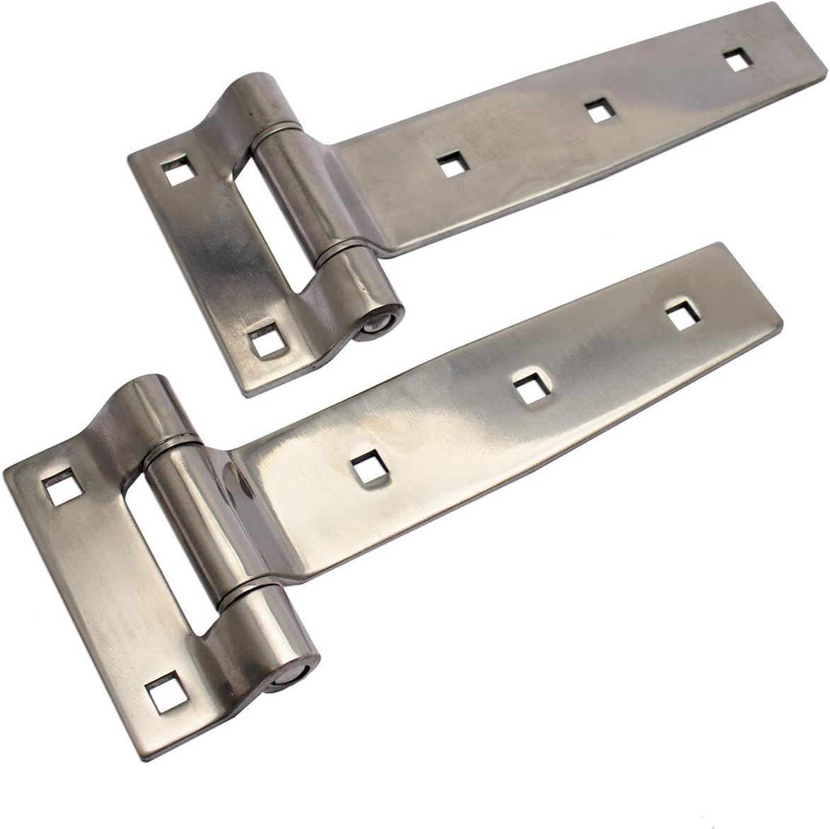 TCH 8 Heavy Duty Hinges Set - 2 Pack Polished Stainless Steel for Gates Doors sheds