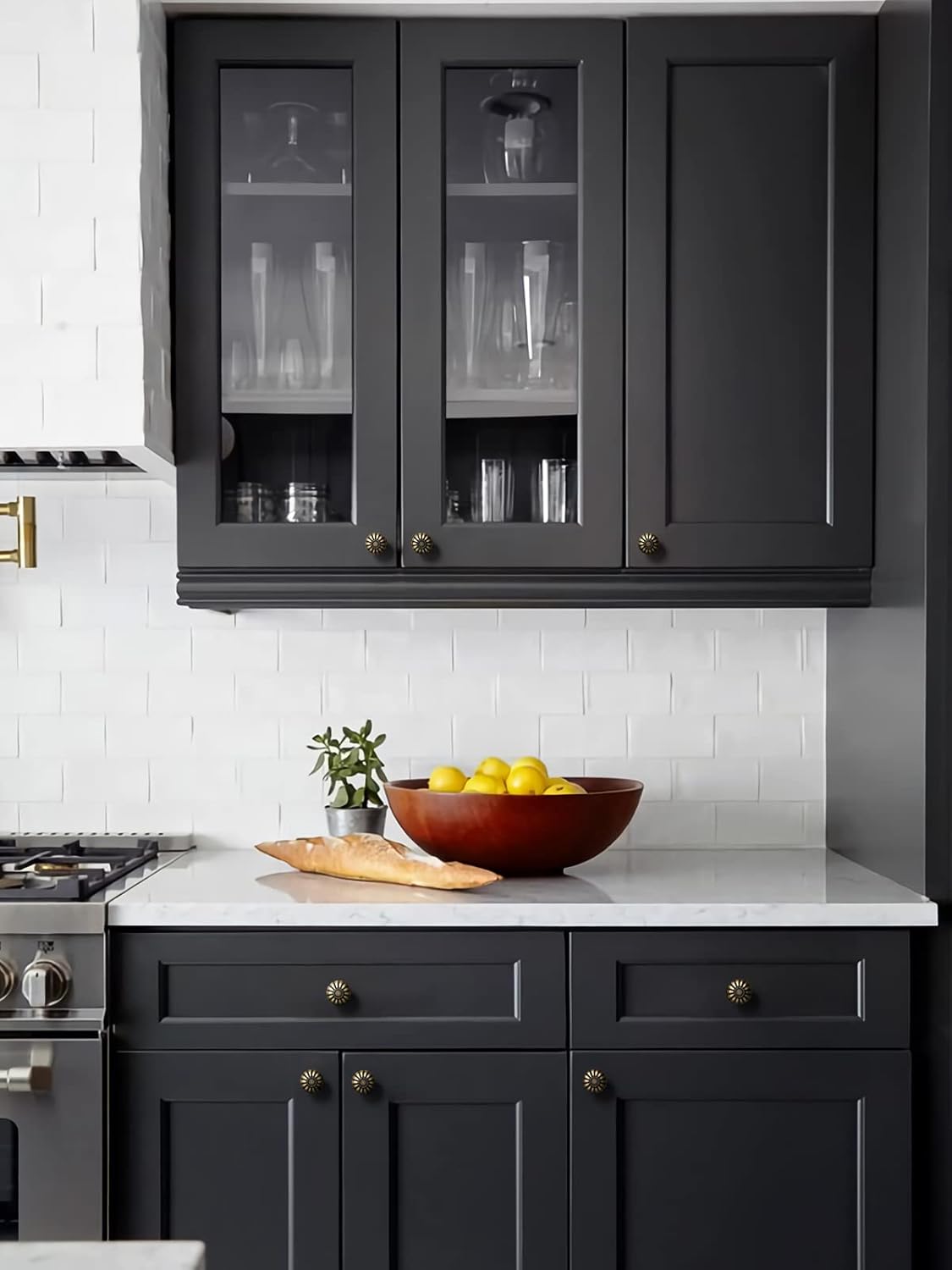 10-Piece Antique Brass Knobs - Uniquely Inspired by Pumpkins Durable and Versatile for Kitchen Bathroom and Closet